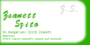 zsanett szito business card